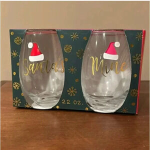 NEW Francesca's Christmas Wine Glasses | Stemless Wine Glasses | Wine Glasses